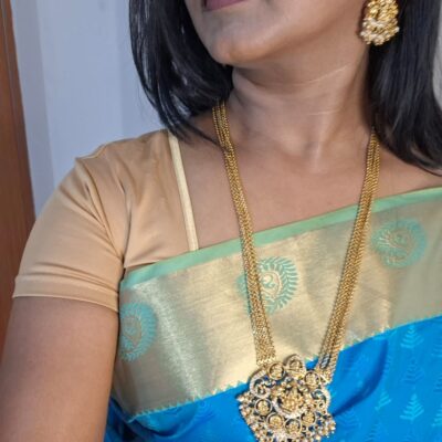 Diva chandra hara with astha lakshmi pendent 32 inch micro gold polish primium quality